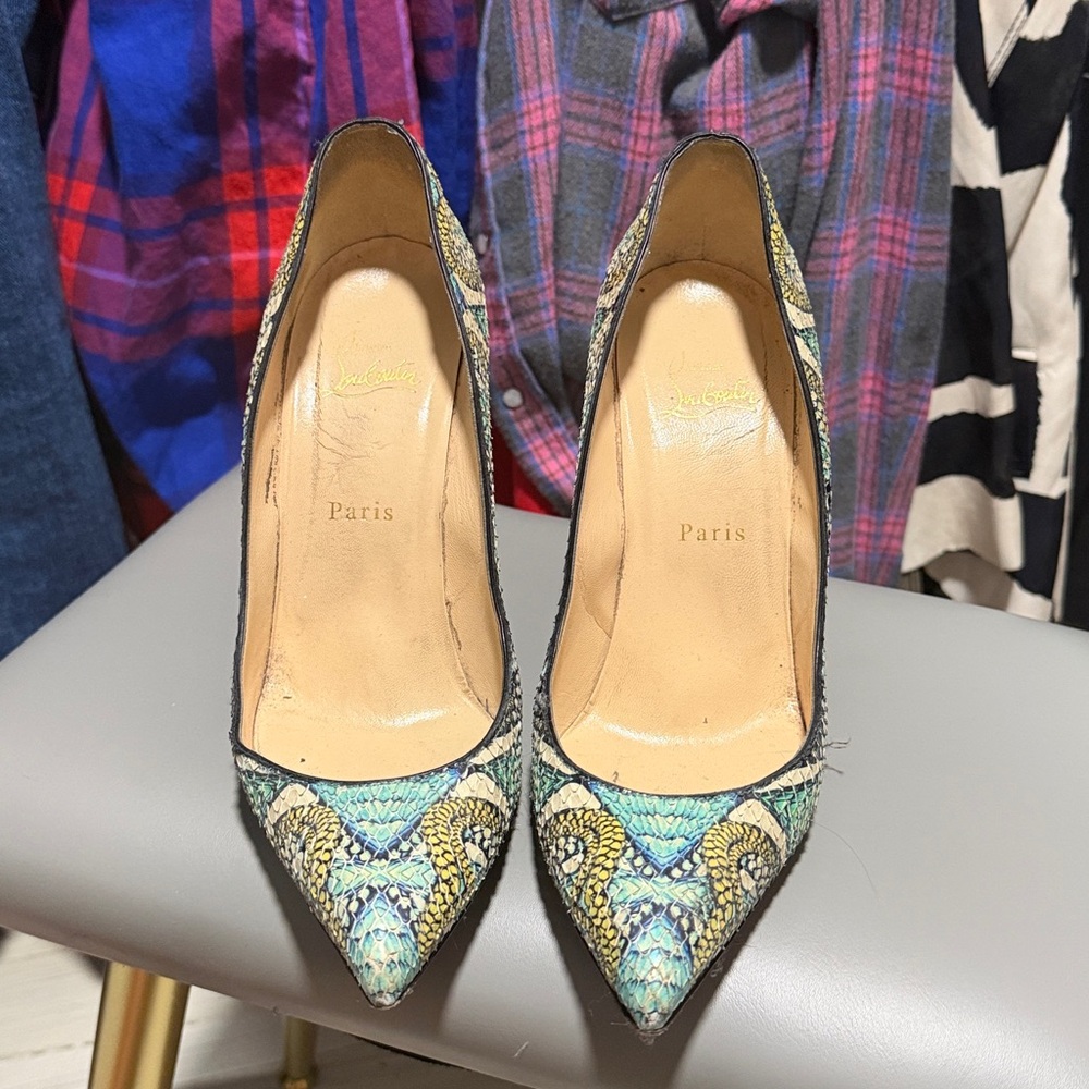 Iconic Cl Python Skin Exotic Green Patterned Stil… - image 2